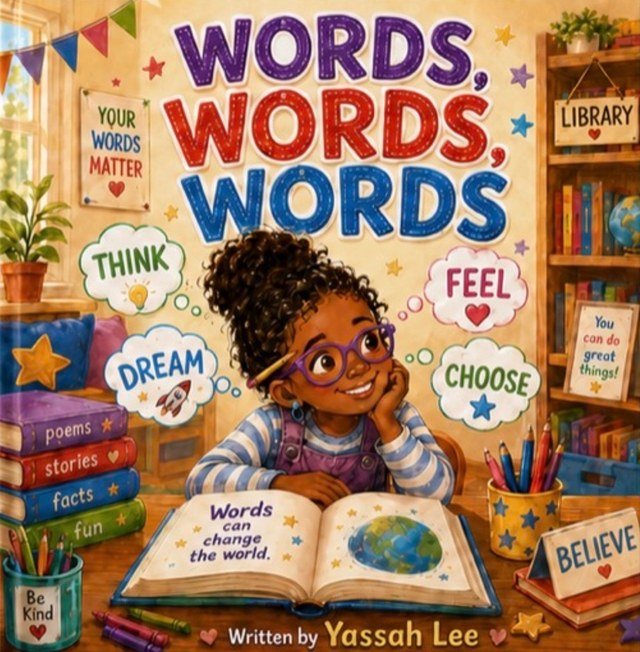 Words, Words, Words book cover by Yassah Lee